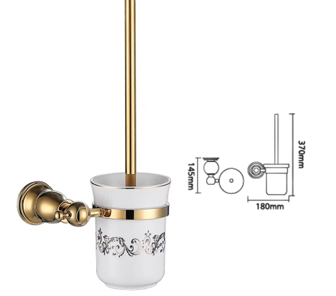 Porte-brosse wc céramique rétro charme