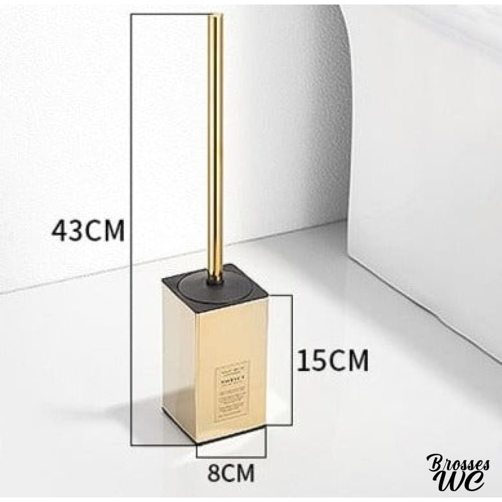 Balai brosse wc doré luxueux