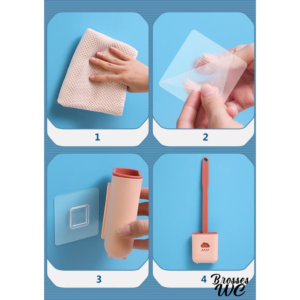 Brosse wc plate silicone
