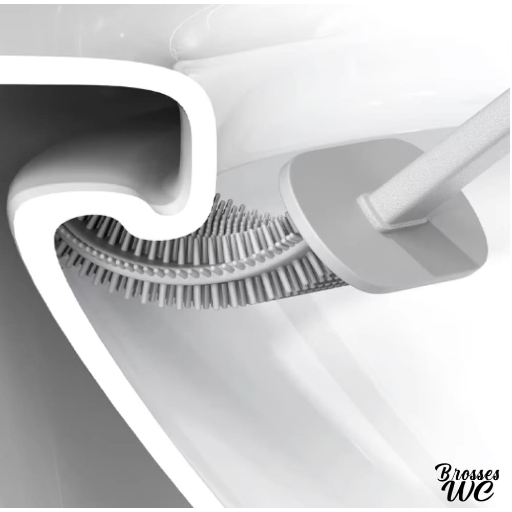 Brosse wc double brosse blanche robuste