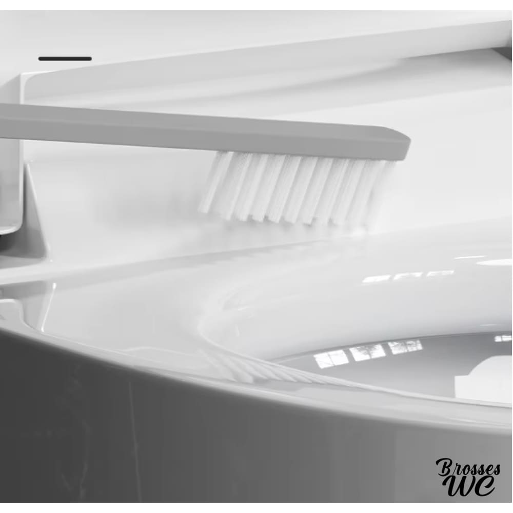 Brosse wc double brosse blanche robuste