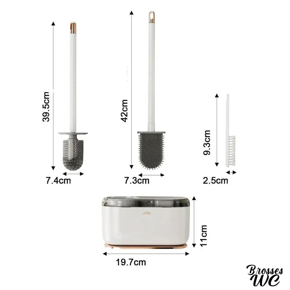 Brosse wc duo nettoyage polyvalent