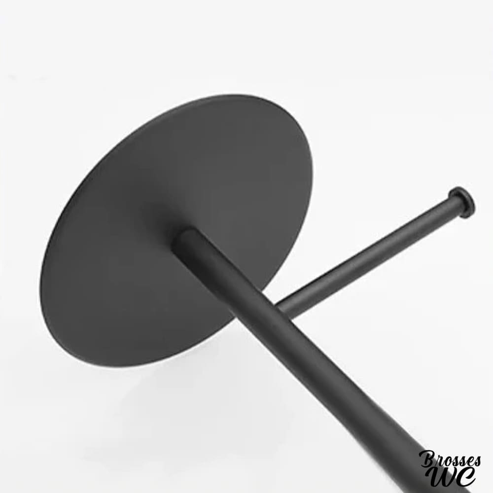 Brosse wc noir avec porte-rouleau intégré