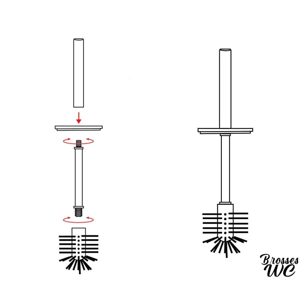 Brosse wc bambou et blanc écologique