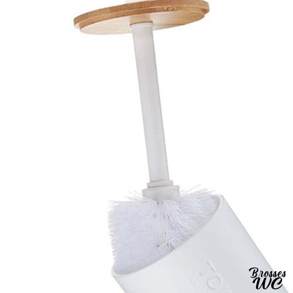 Brosse wc bambou et blanc écologique