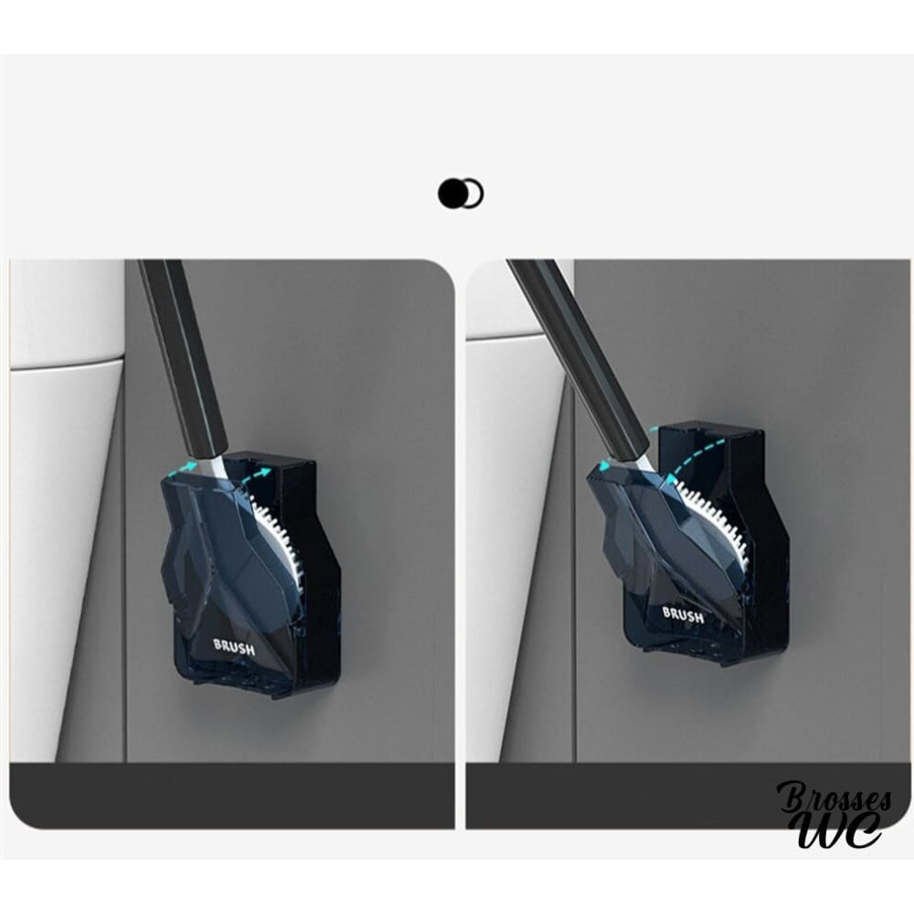 Brosse wc résine gris ou blanc élégante