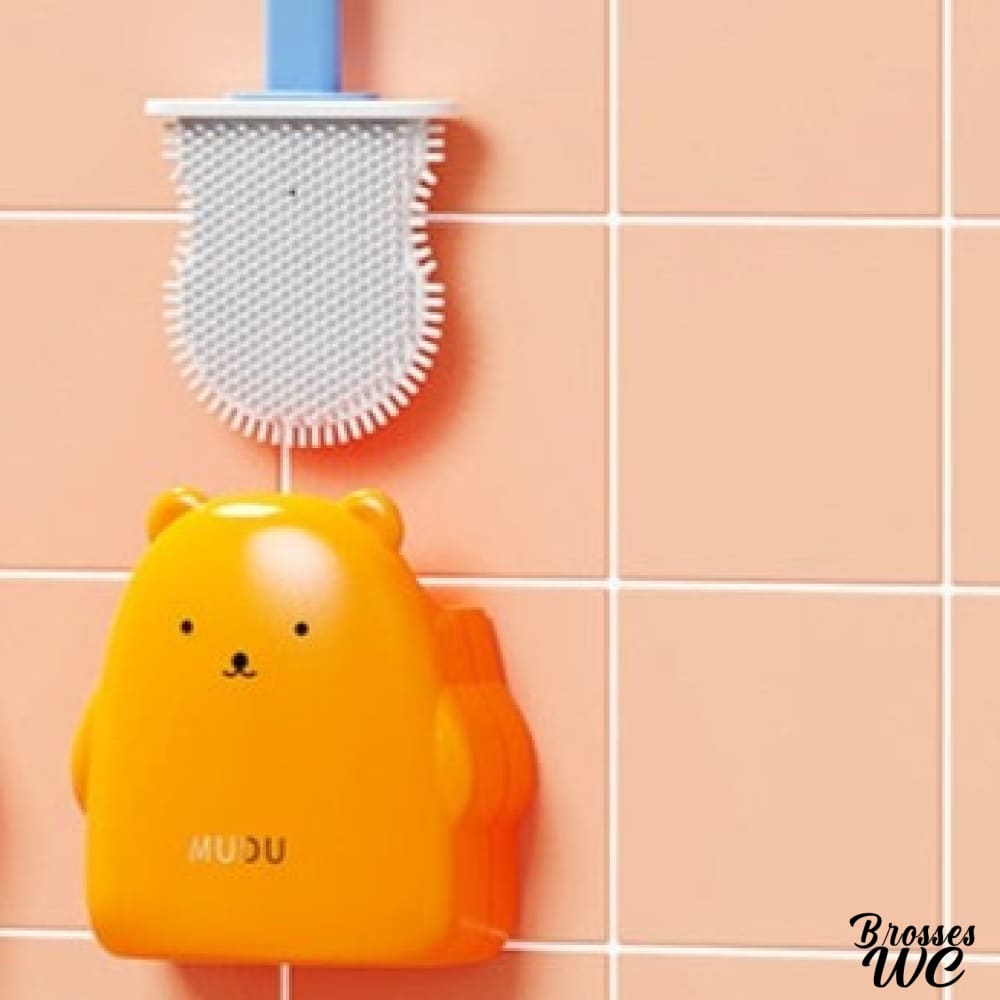 Brosse wc ours silicone doux