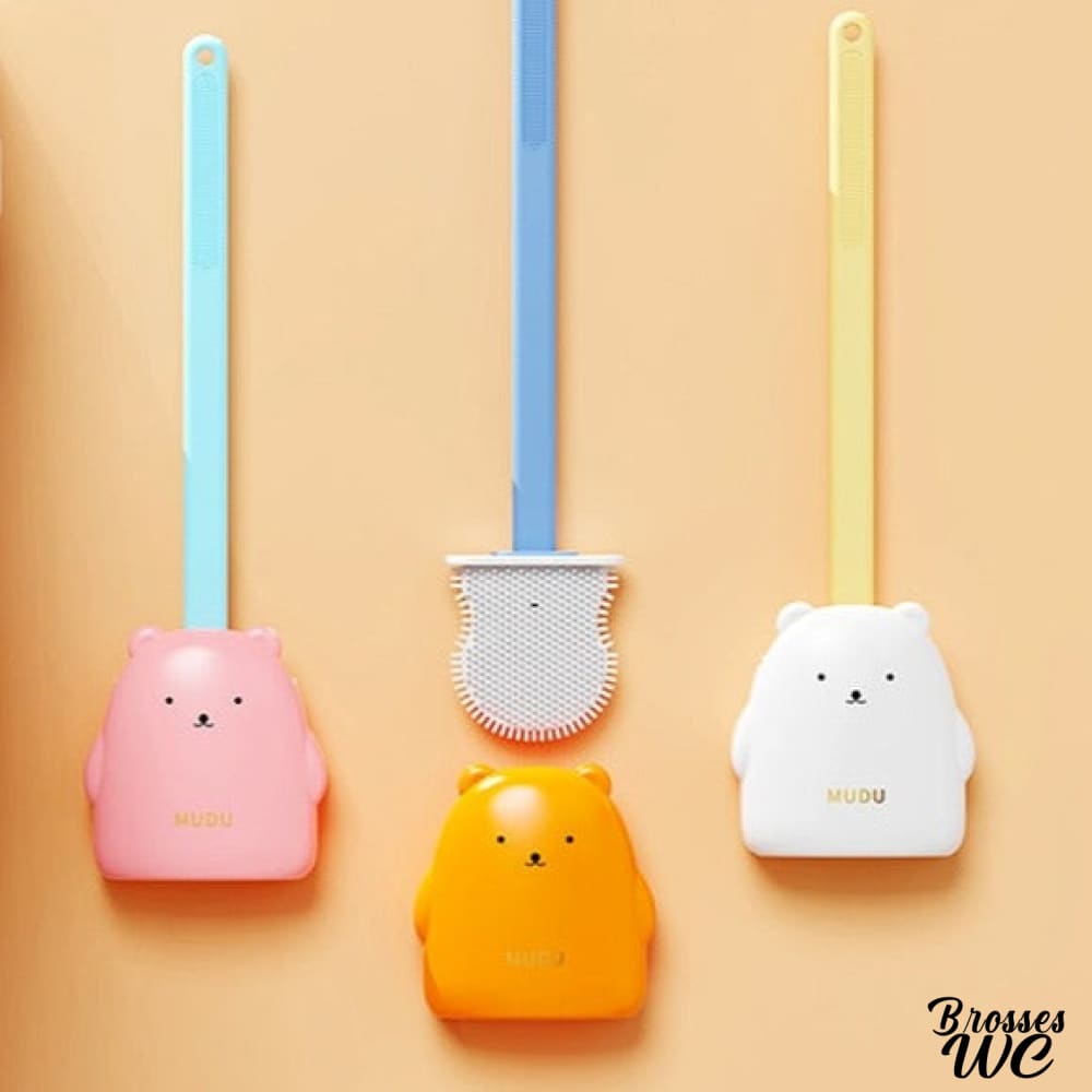Brosse wc ours silicone doux