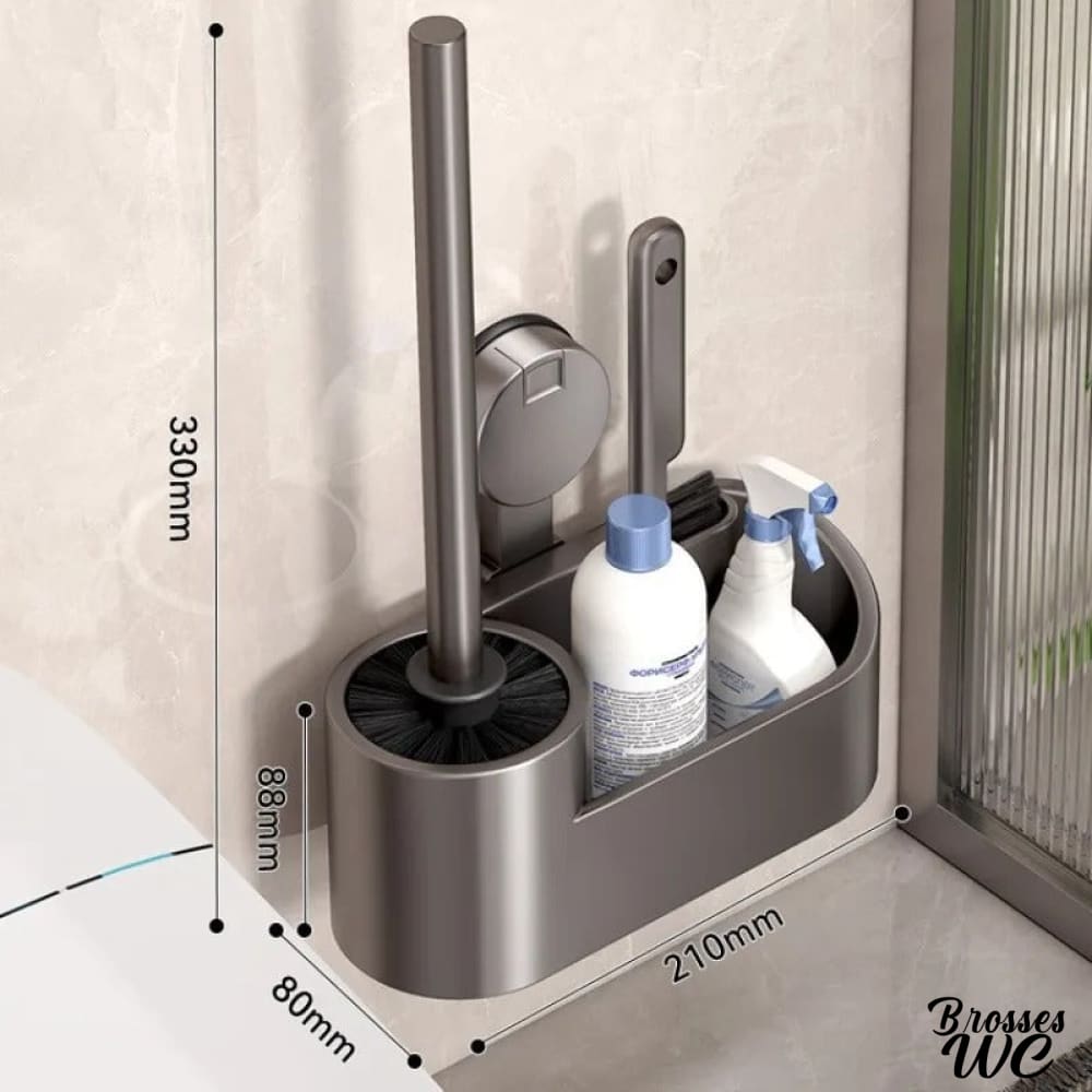 Brosse wc ventouse fixation facile