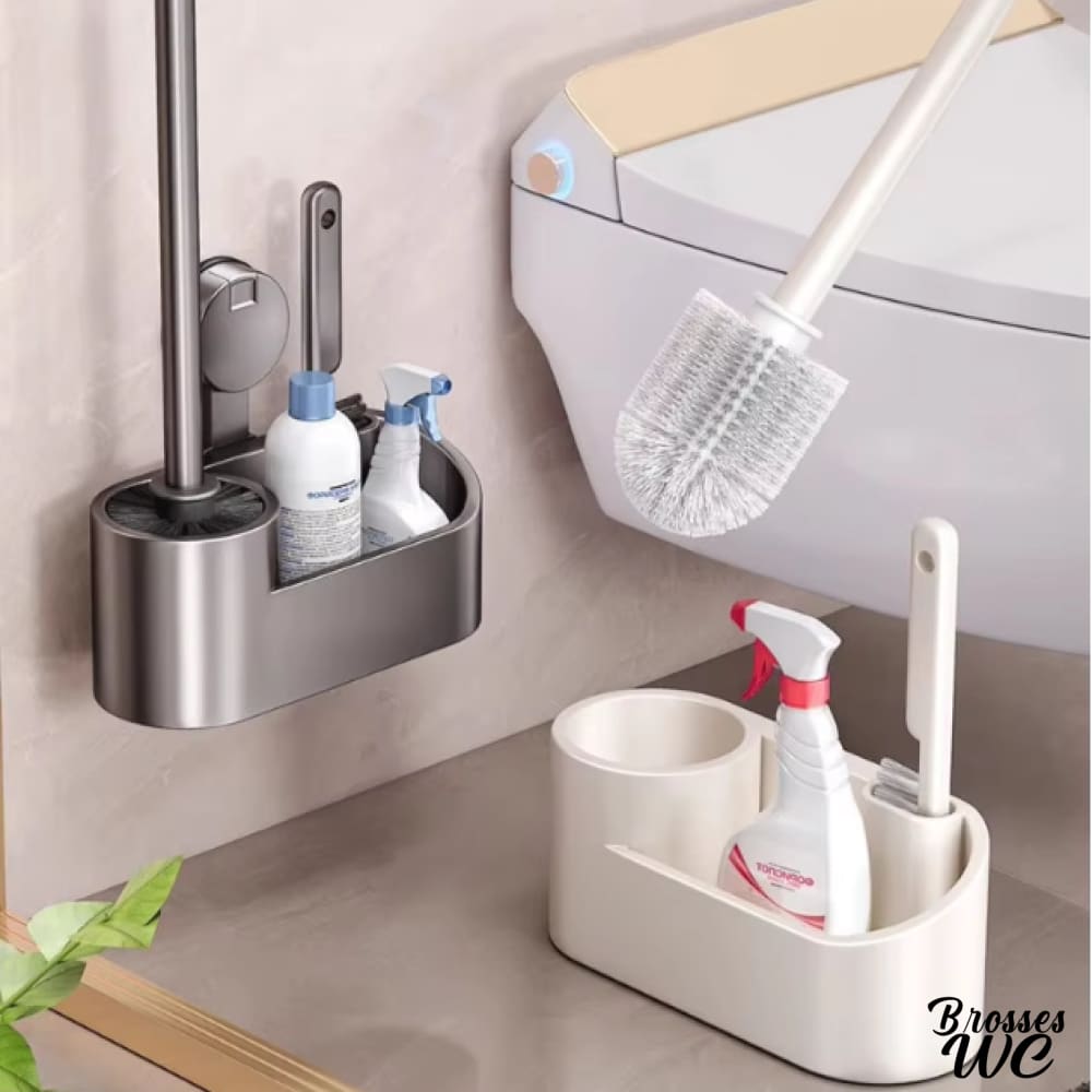 Brosse wc ventouse fixation facile