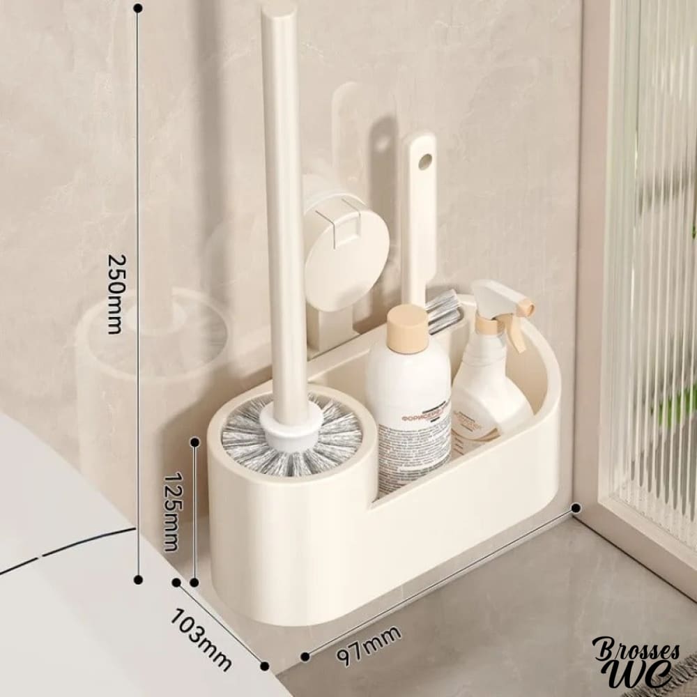 Brosse wc ventouse fixation facile
