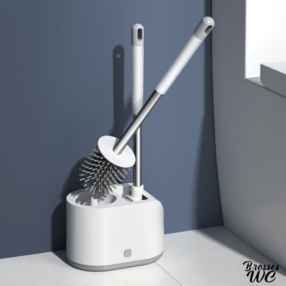 Double brosse wc blanche efficace