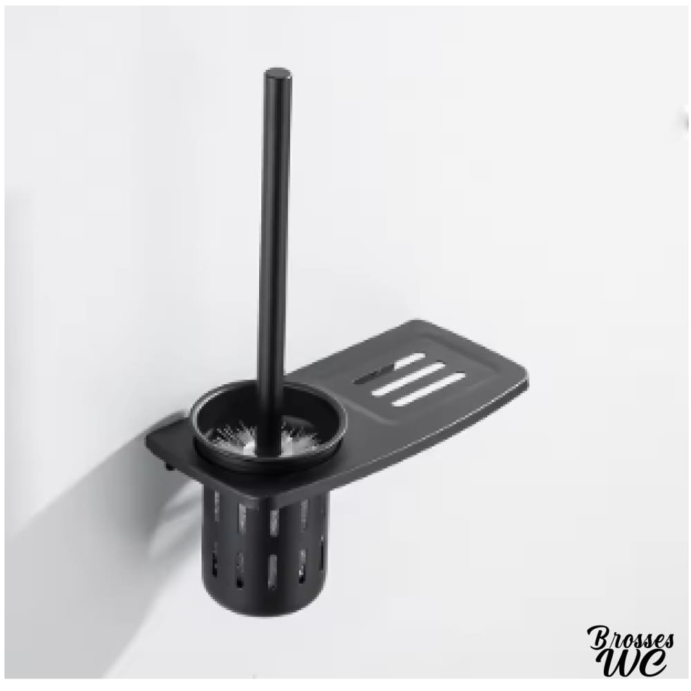 Porte-brosse wc mural noir sophistiqué