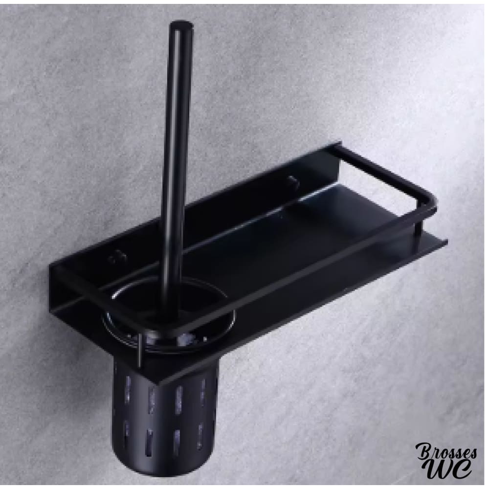 Porte-brosse wc mural noir sophistiqué