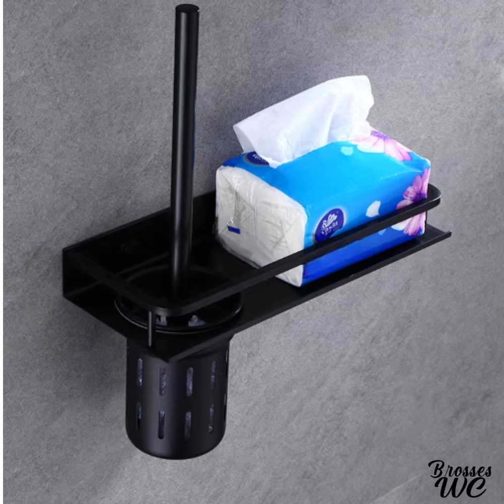 Porte-brosse wc mural noir sophistiqué