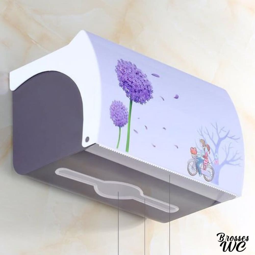 Porte-rouleaux wc fleuri poétique