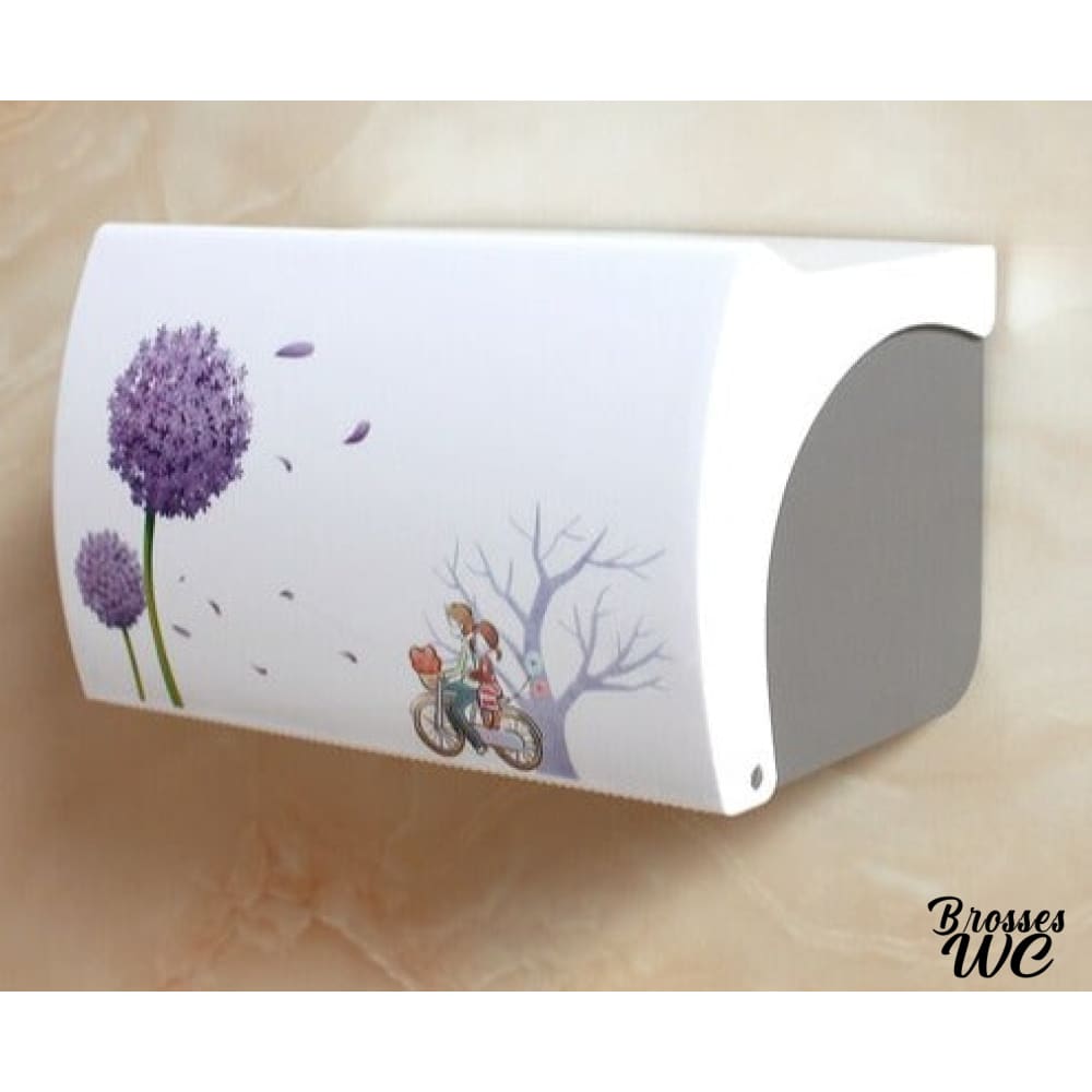 Porte-rouleaux wc fleuri poétique