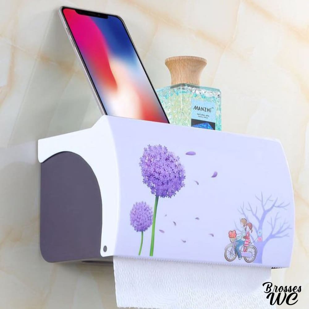 Porte-rouleaux wc fleuri poétique