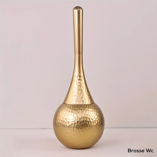 Brosse WC doré