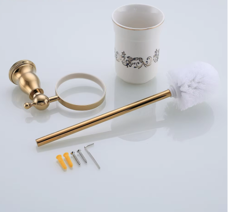 Porte-brosse wc céramique rétro charme