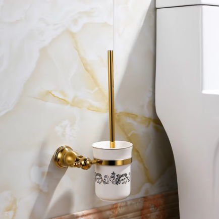Porte-brosse wc céramique rétro charme