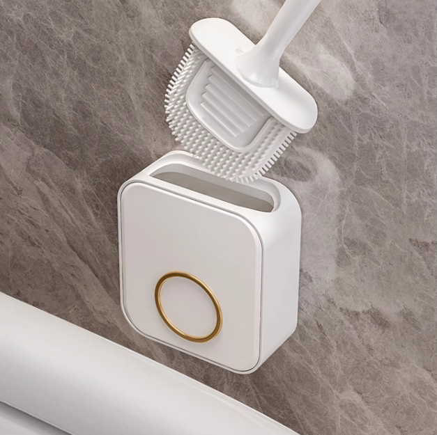 Brosse wc gris argent moderne