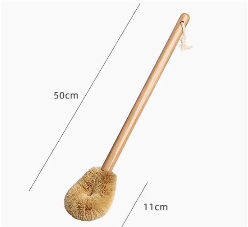 Brosse wc suspendue bois naturel