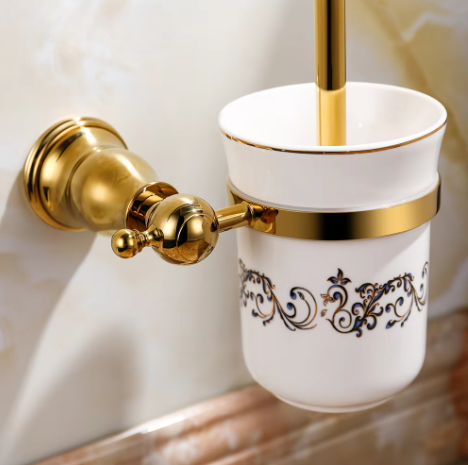 Porte-brosse wc céramique rétro charme