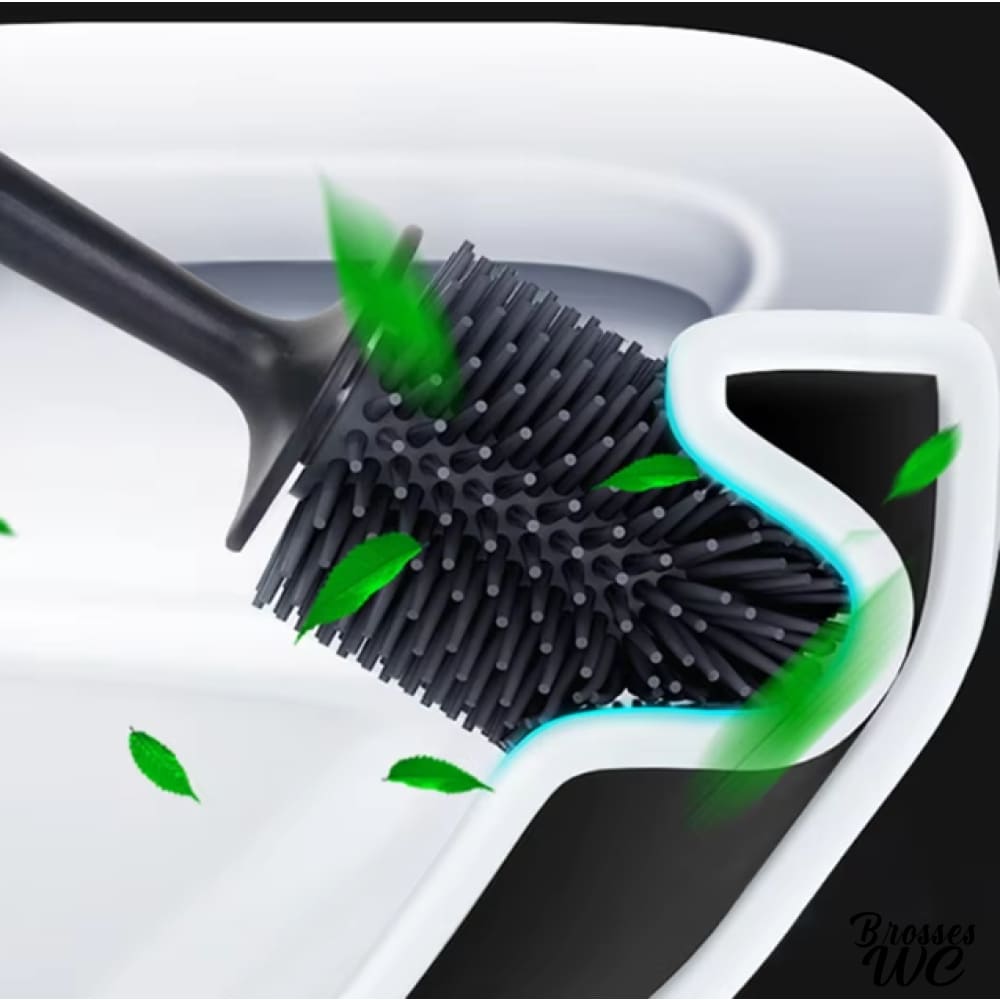 Balai brosse wc silicone hygiénique
