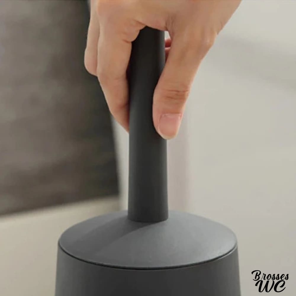Balai brosse wc noir élégant
