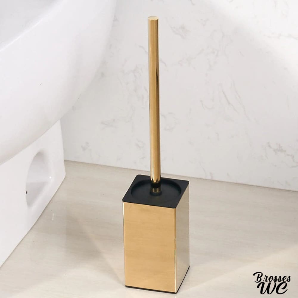Balai brosse wc doré luxueux