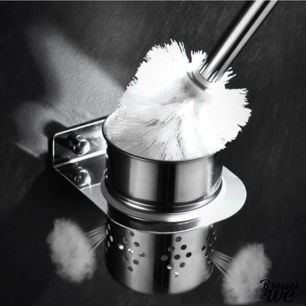 Brosse wc avec support papier noir