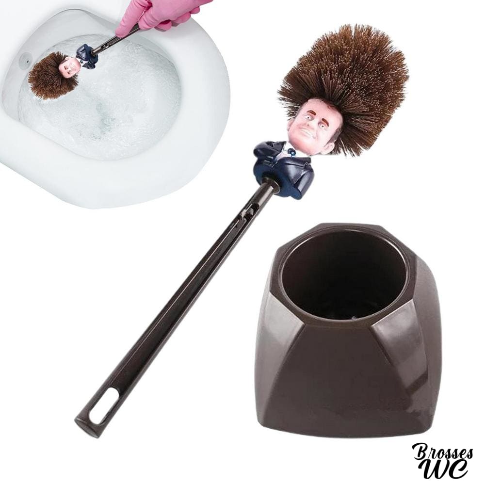 Brosse wc Macron humoristique
