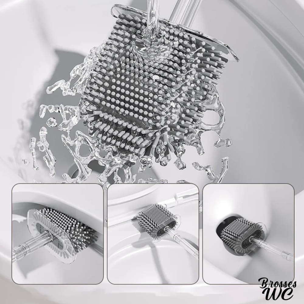 Brosse wc suspendue à ventouses pratiques