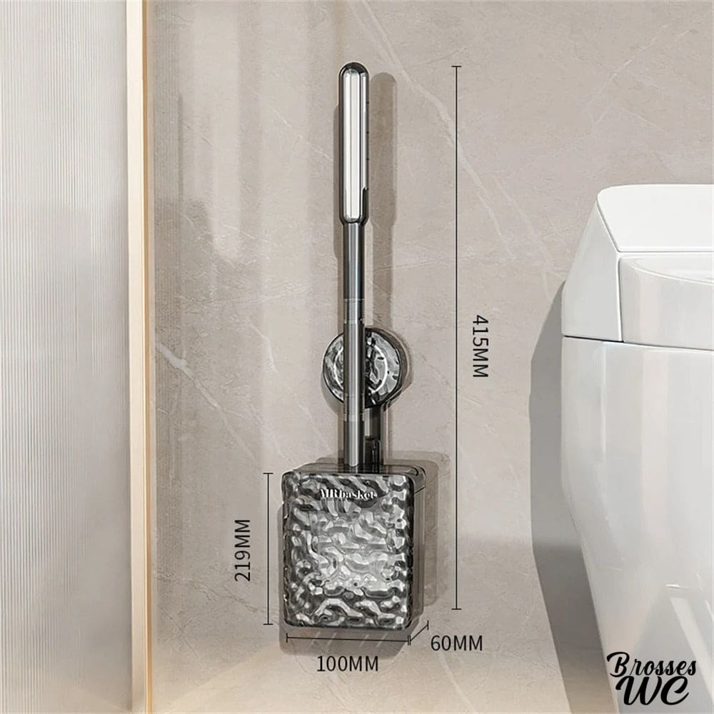 Brosse wc suspendue à ventouses pratiques
