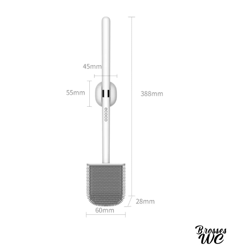 Brosse wc silicone douce noire