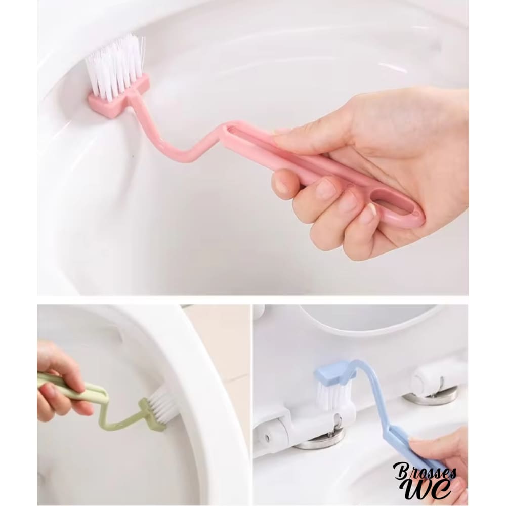 Brosse toilette courbée précise