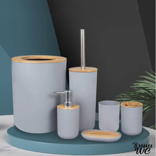 Brosse wc et poubelle bambou écologique