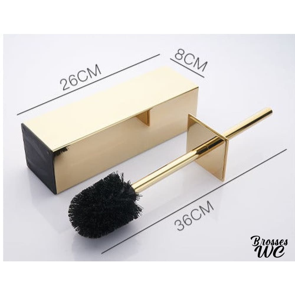 Brosse toilette or éclatante