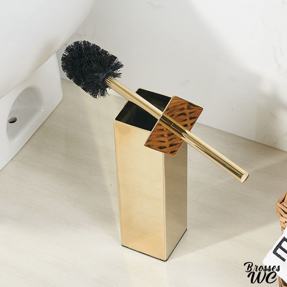 Brosse toilette or éclatante
