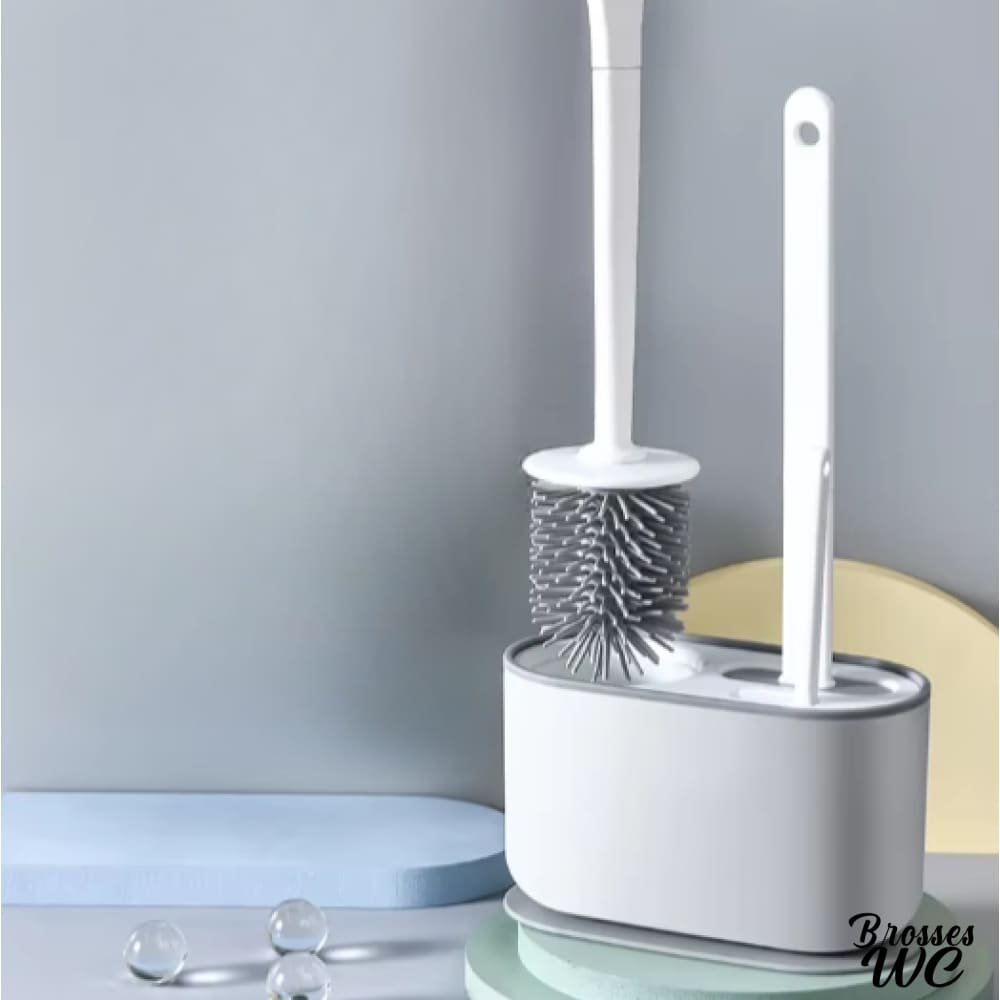 Brosse wc double brosse blanche robuste