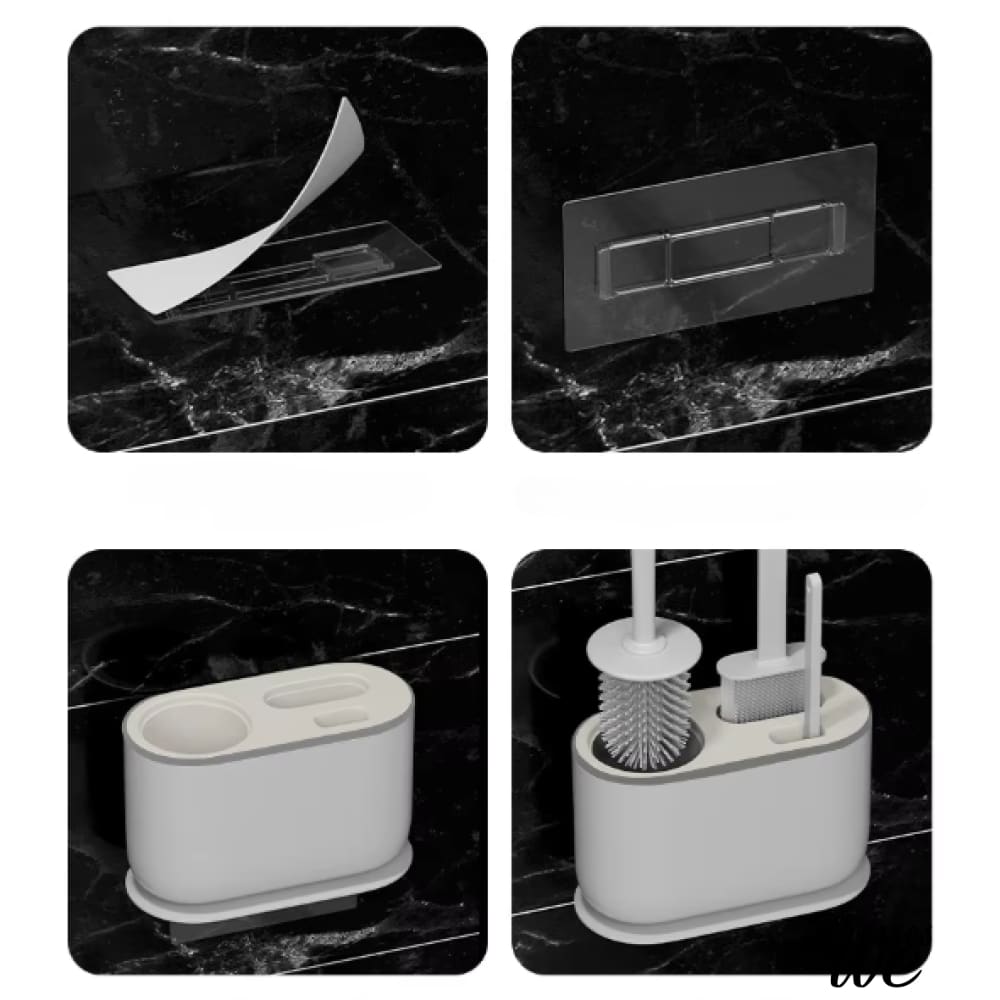 Brosse wc double brosse blanche robuste