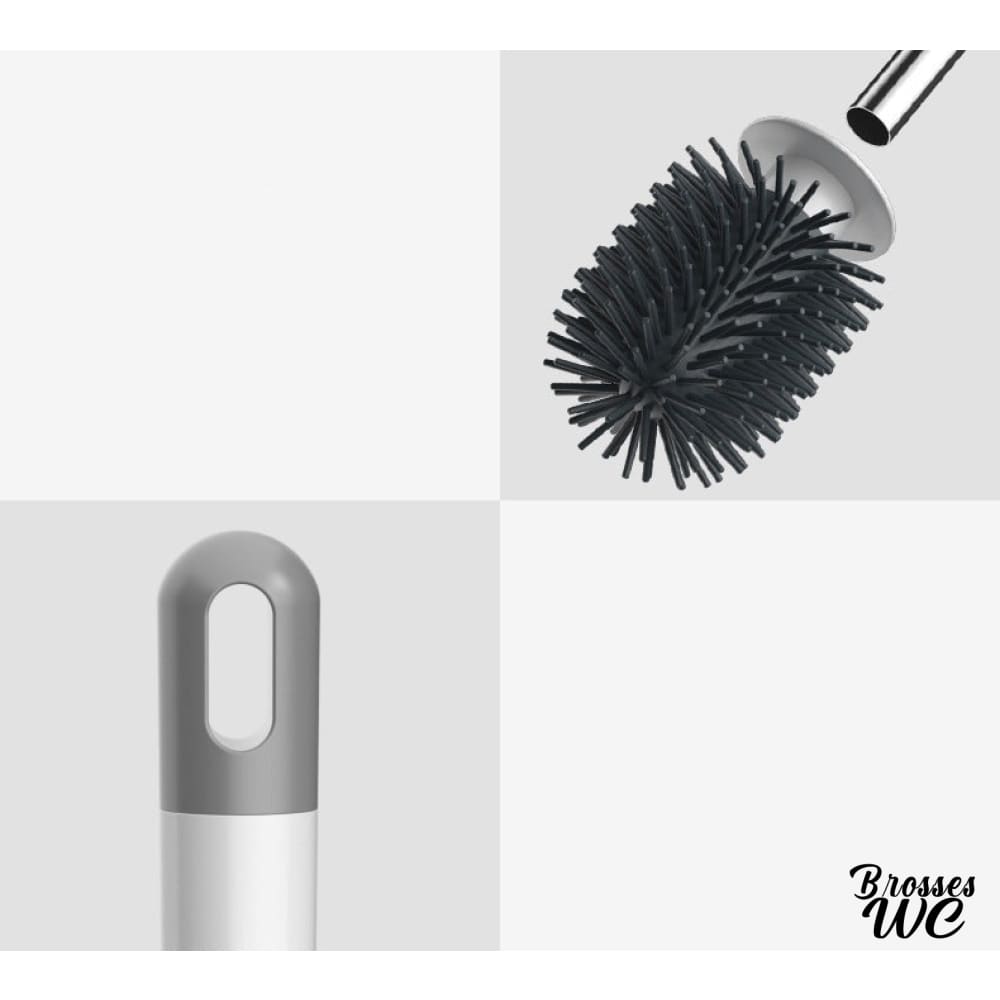 Brosse wc plate silicone pratique