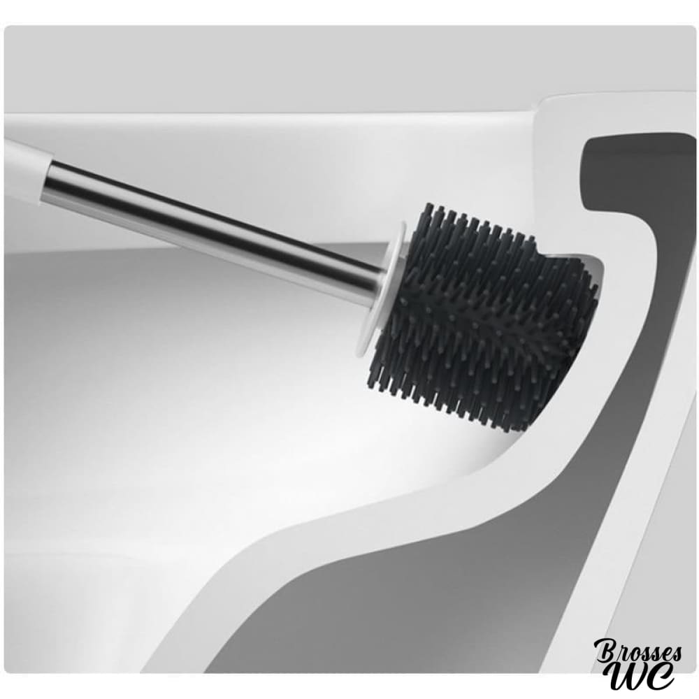 Brosse wc plate silicone pratique