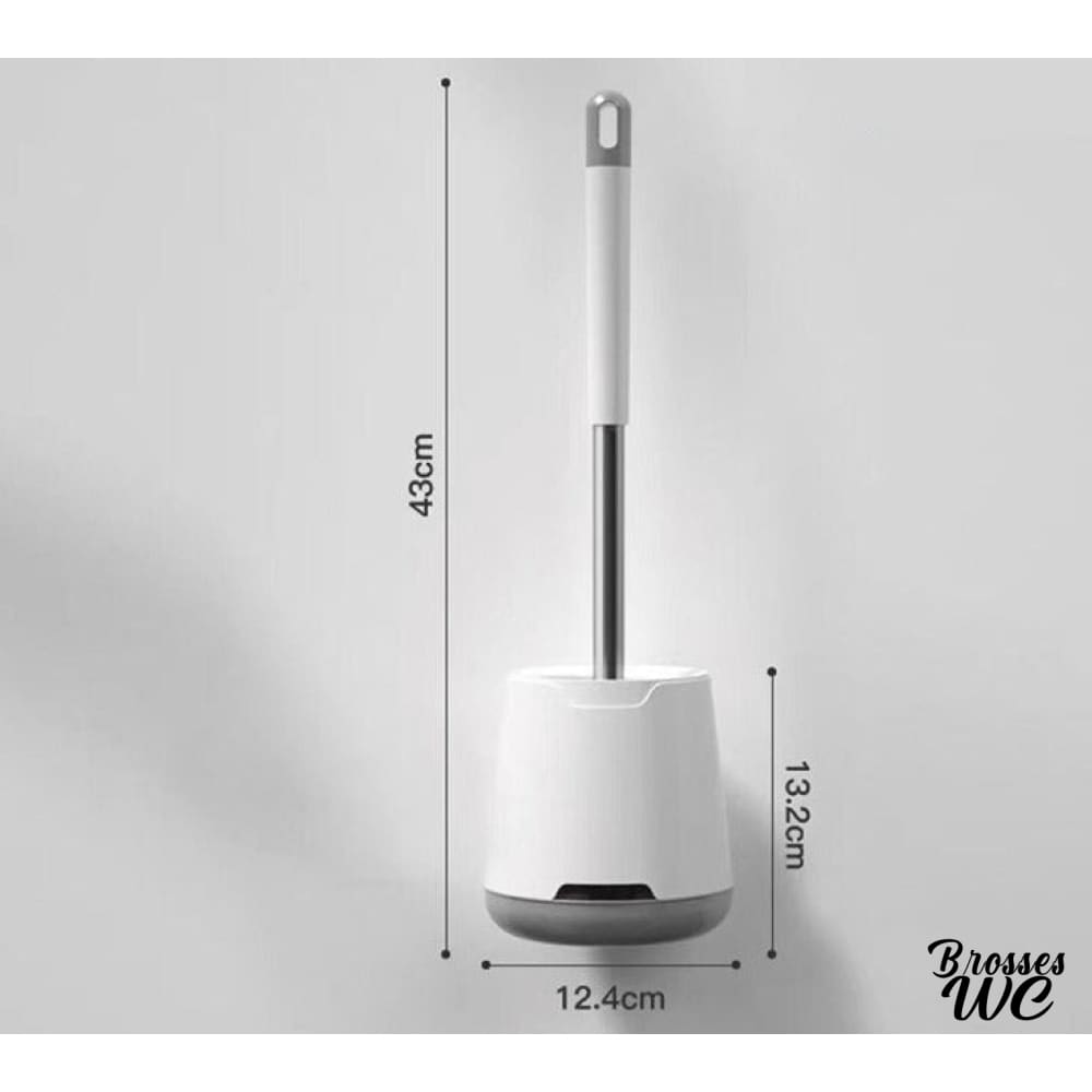 Brosse wc plate silicone pratique