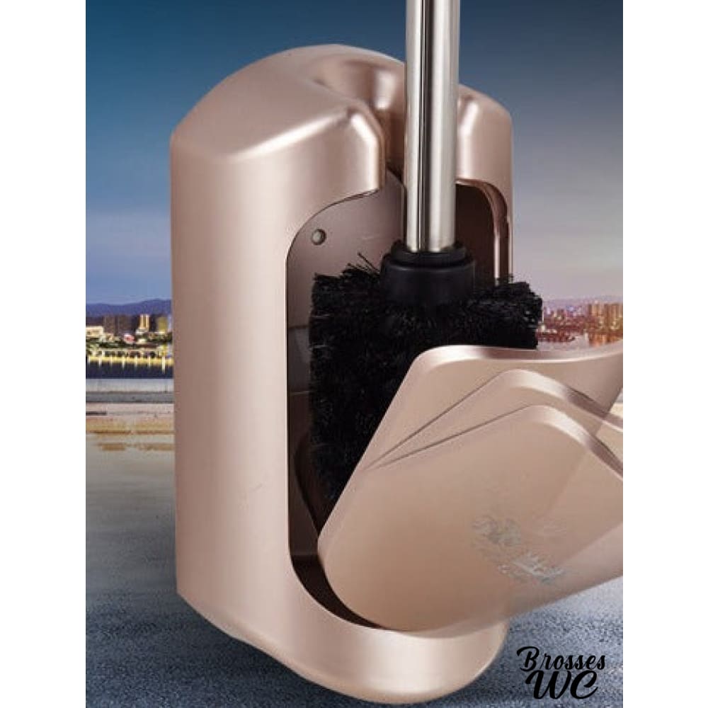 Brosse wc argent basculante chic