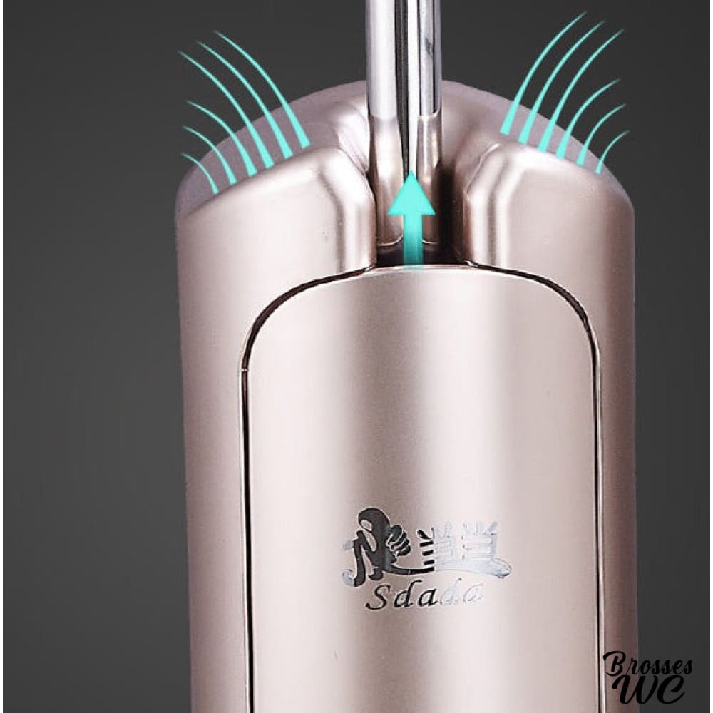 Brosse wc argent basculante chic