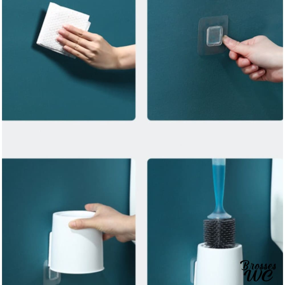 Brosse wc avec réservoir nettoyant