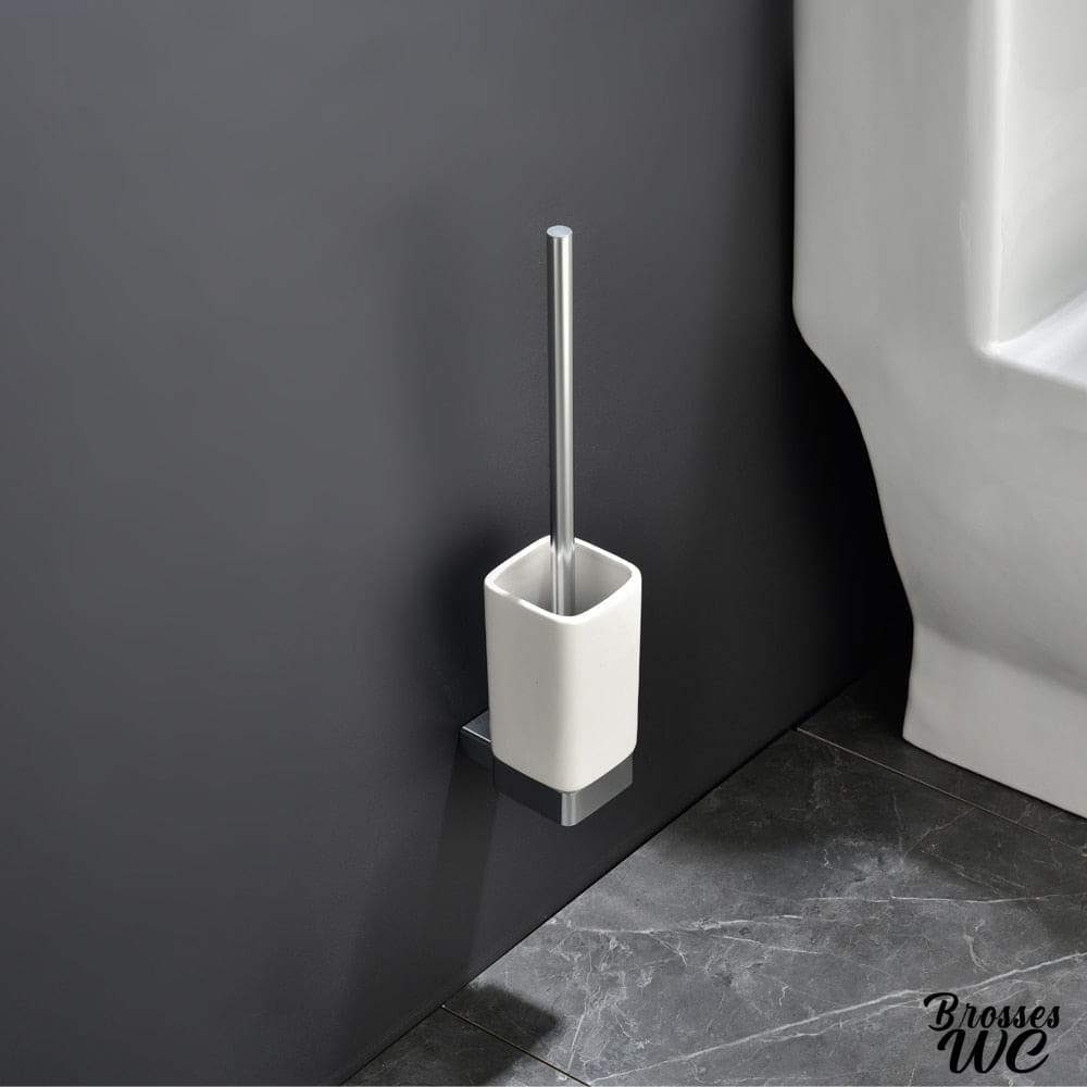 Brosse wc avec support céramique chic