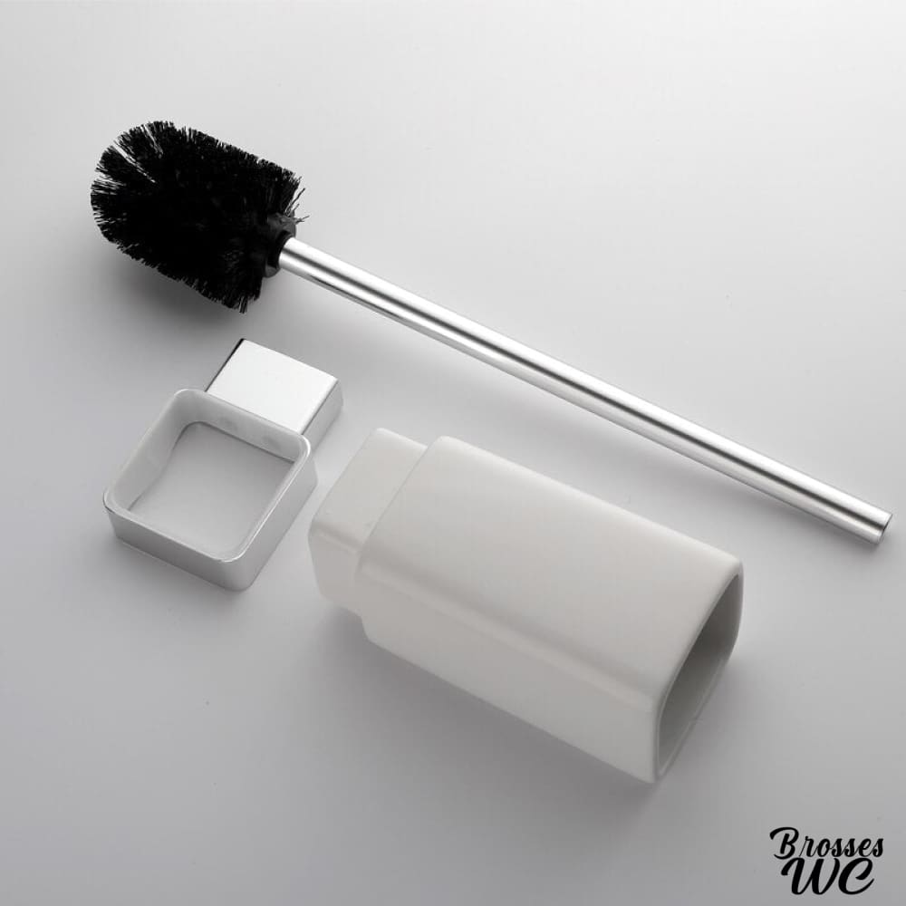 Brosse wc avec support céramique chic